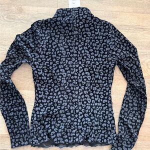 Very J Black Leopard Print Top